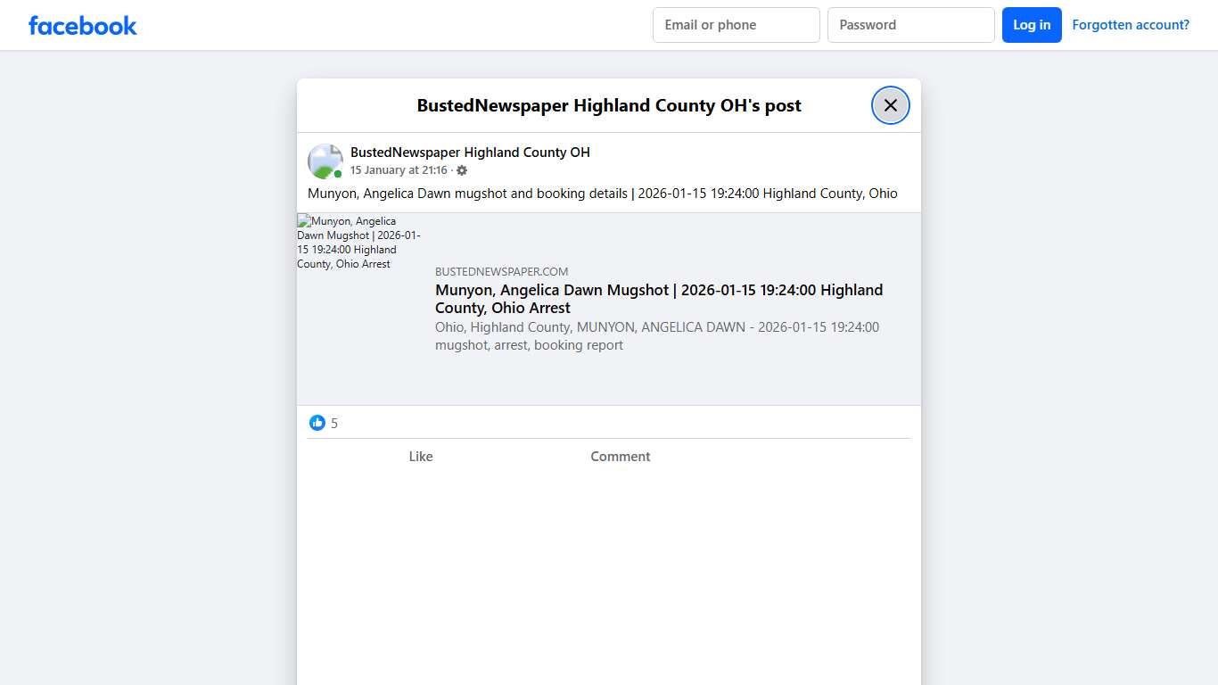 Munyon, Angelica Dawn... - BustedNewspaper Highland County OH Facebook